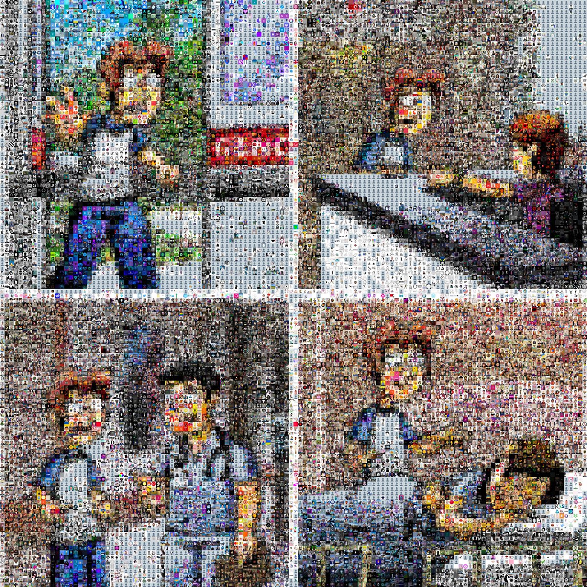 David3141593's tweet photo. In celebration of reaching 2^14 followers, I made a 128x128 collage of everyone's profile pictures.

Unfortunately the full-quality version was too big to upload to twitter, so I had to use lossy compression. Can you find yourself? https://t.co/i3bVC0A9J4