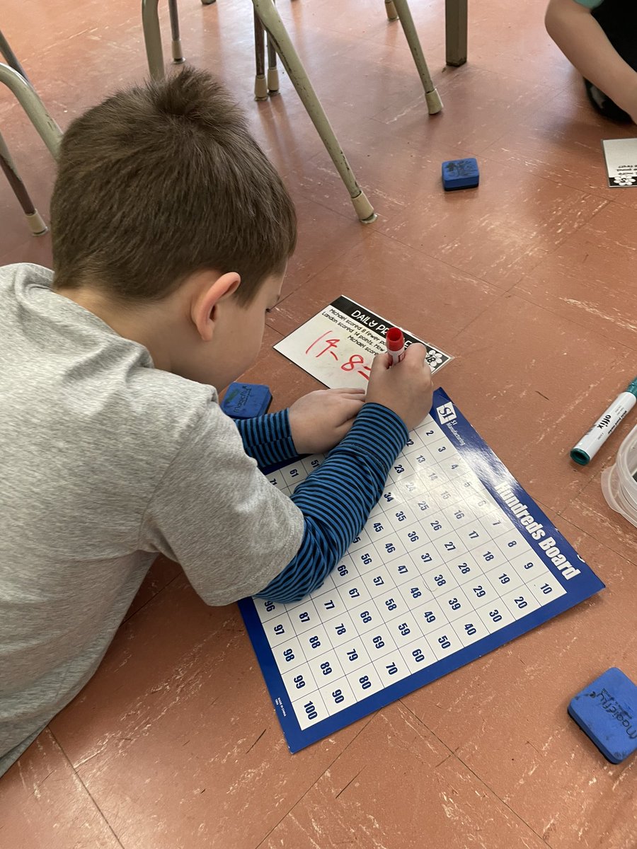 mrsbowesteaches's tweet image. Students continued to practice their addition and subtraction skills through a variety of activities during Friday’s. centers. Knowing students have access to hundreds charts and counters to support their thinking is key. #setupforsuccess #mathcenters #mathtools