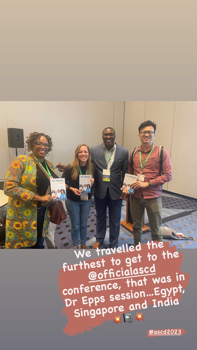 Awesome session with Dr. @elvisepps and the three of us received a copy of his book for traveling the furthest!! 💥📓💥
#ASCD2023 #asbindia #whatschoolshouldbe #educationalleadership