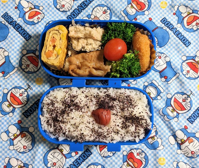 おはようございます😃Twitterの皆様 今週も宜しくお願いしますね💞#今日のお弁当#お弁当#お弁当記録 #お昼ごはん 