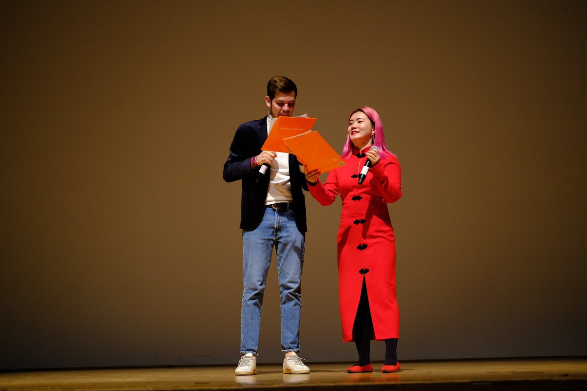 qingyang's tweet photo. It was a great honor to serve as a host for the International Festival 2023 at Syracuse University! I’m so happy to contribute my share to our international student’s community! It was a such fun, wonderful and enjoyable talent show as well as the delicious traditional foods! https://t.co/TWguj21Fwx