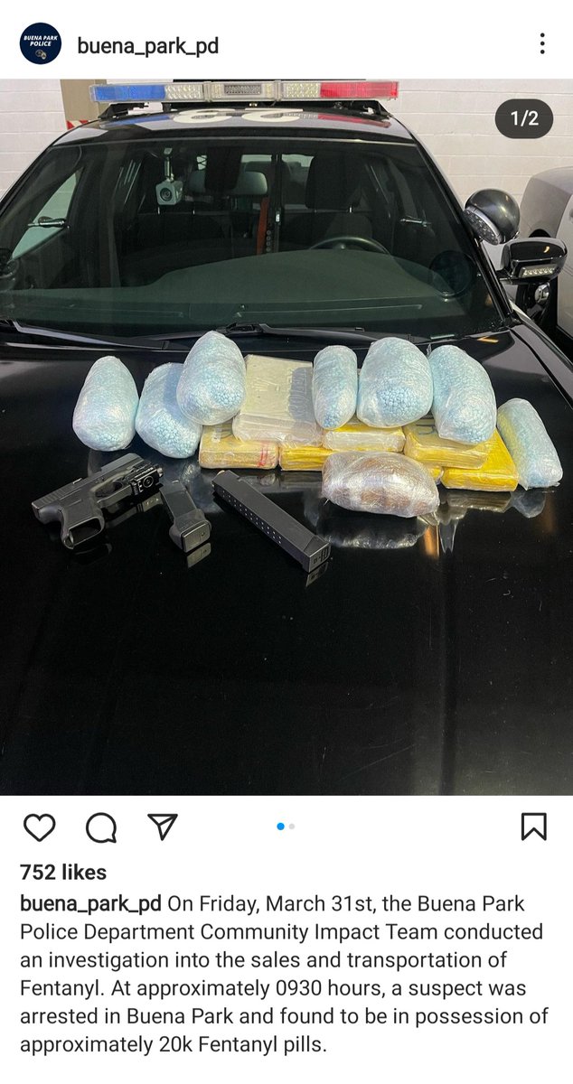 SenJanetNguyen's tweet photo. My bill SB 62 would have put these fentanyl drug dealers away. It was voted down by the Senate Public Safety Committee last week.  Thank you #BuenaParkPD for taking 20K fentanyl pills, can kill 1m people, off of our street.  It's time to put community first.  #36SD #OnePillKill https://t.co/VmdHzbE3F3