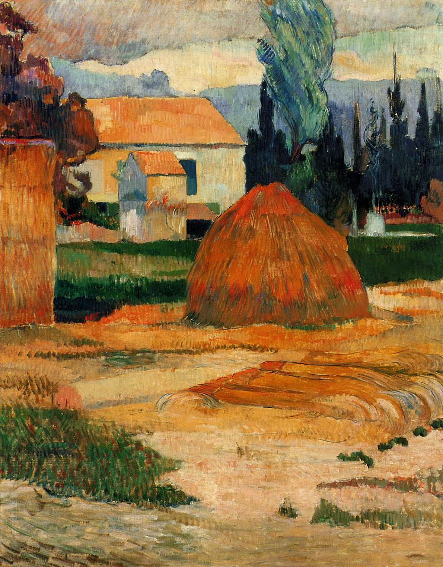 Landscape near Arles, 1888 #paulgauguin #postimpressionism wikiart.org/en/paul-gaugui…