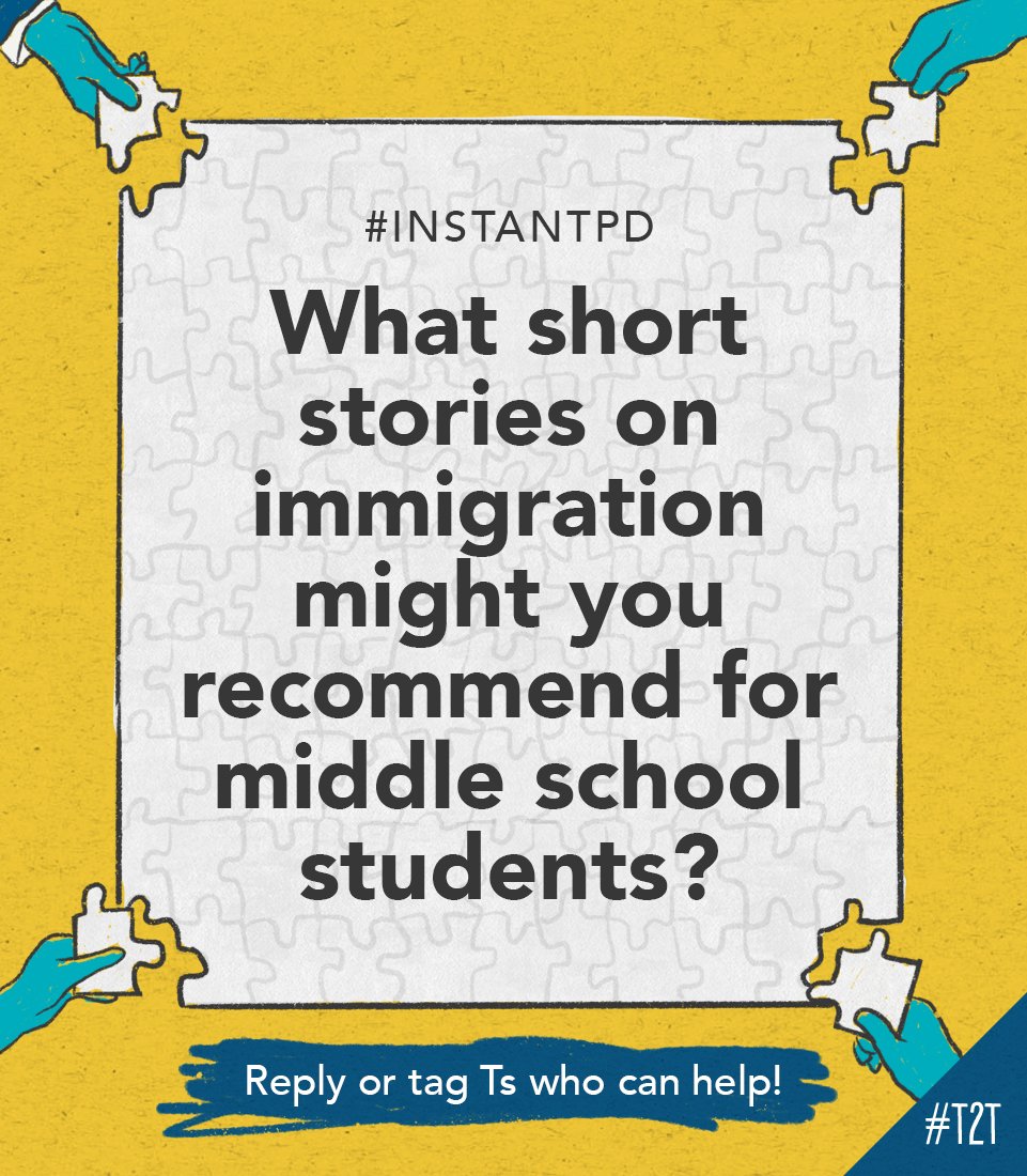 Teacher2Teacher on Twitter "What short stories on immigration might you for middle