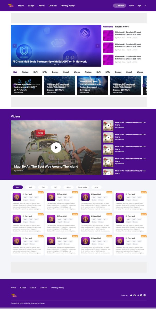 PiNewsMedia's tweet photo. At present, the development of the Pi News website is still in progress. There are still many details to be set in this version. We would like to solicit opinions from the Pi community. Do you like this version of the home page?

Or if you have other ideas, you can go to Discord to communicate with us: https://t.co/3htB00Iuri

@PiCoreTeam @GingCrypto @nkokkalis #PiNetwork #Web3 #Crypto