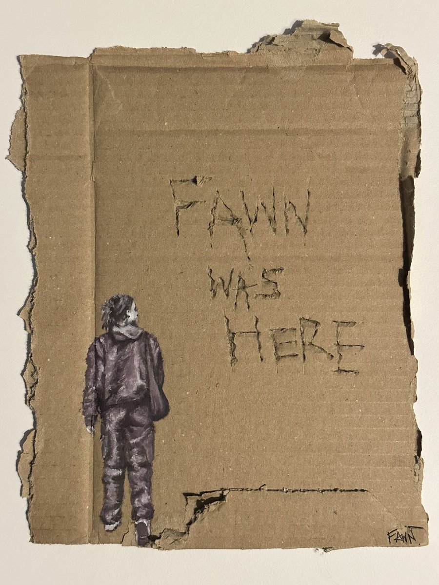 ARTifact, Fawn 2023! 

Carved graffiti and oils on reused cardboard.