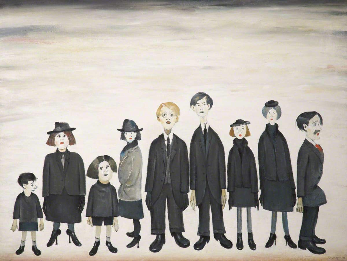 The Funeral Party, 1953 #naveart #lawrencestephenlowry wikiart.org/en/l-s-lowry/t…
