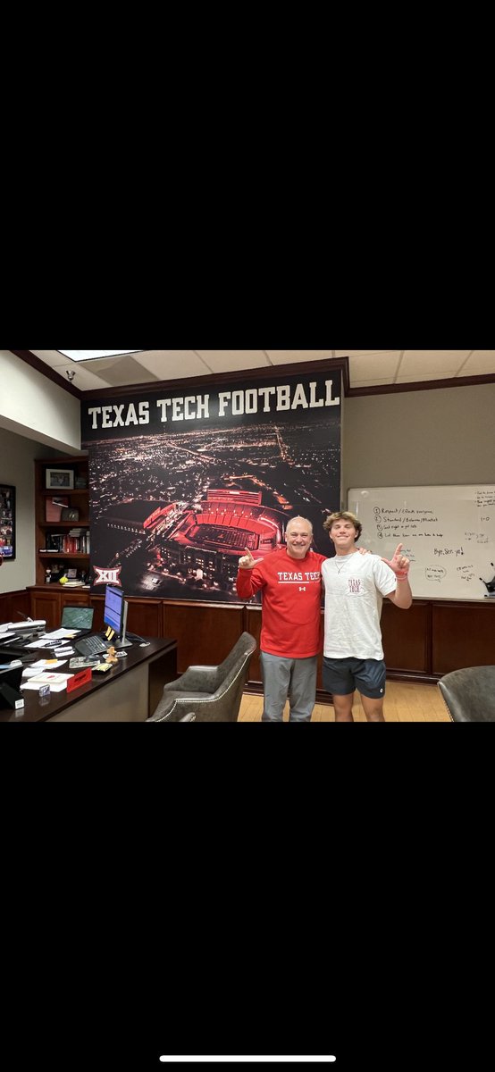 Anderson7Sawyer's tweet photo. Had a blast in Lubbock this weekend‼️Thank you @JoeyMcGuireTTU @ZKittley @TTUKirkBryant @presleequiz @coachnovakov #WreckEm https://t.co/pBoGM1EuAb