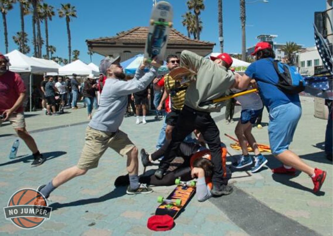 No Jumper on Twitter "At least two people were injured and one was