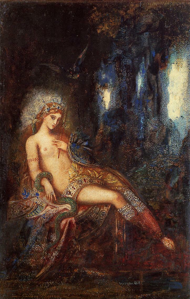 Goddess on the Rocks, 1890 #moreau #gustavemoreau wikiart.org/en/gustave-mor…