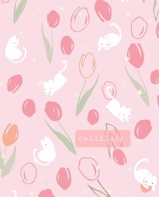 oh to be a kitty in a sea of tulips  
