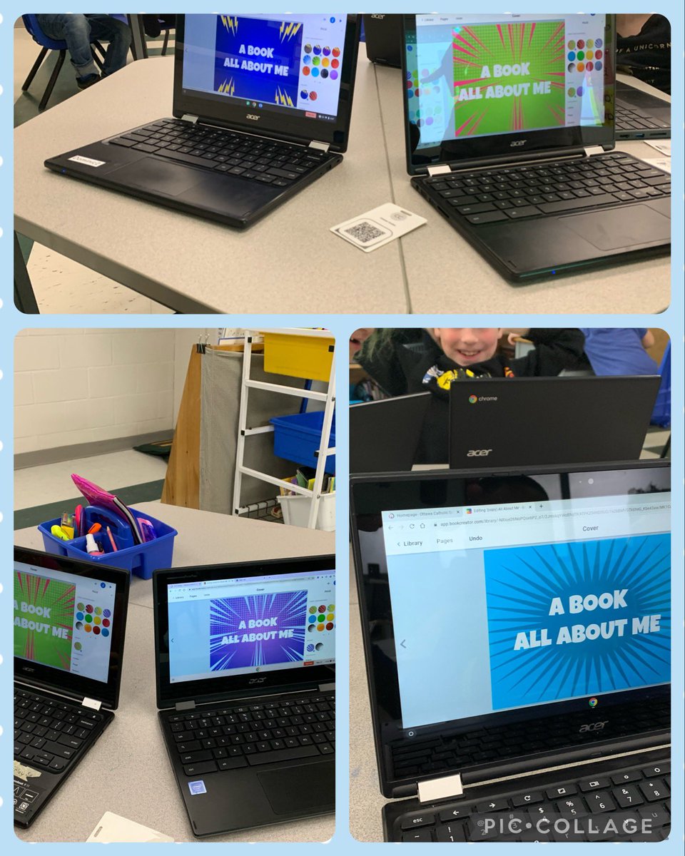 Thank you @EnrightSally for visiting our class and showing Book Creator to the Grade 1/2s. They loved exploring its many features. @StMartinOCSB #ocsbATM