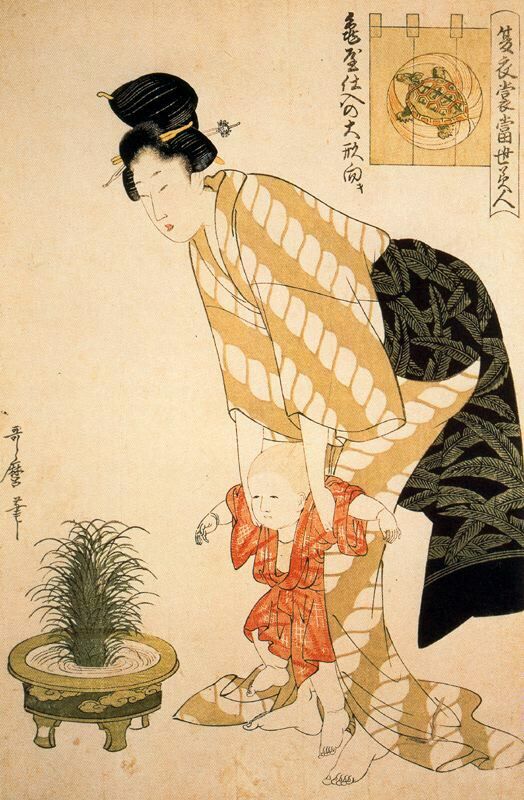 Flower patterned cotton #utamaro #kitagawautamaro wikiart.org/en/kitagawa-ut…