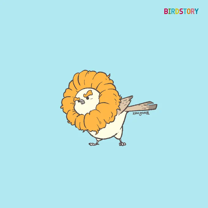 おはようございます。本日は4月3日、語呂合わせから、シーサーの日とのことです#BIRDSTORY #シマエナガ #シーサー 