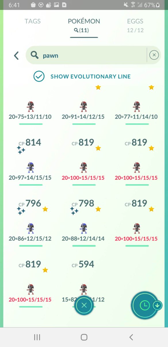 PokemongoRoD's tweet photo. Which one is my main, which one is my alt? Bet no one will get the right answer! #pokemongoRoD #pawniard #Shiny #hatch https://t.co/pnD4tw83h4