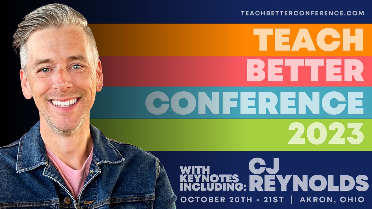 Have you heard? CJ Reynolds will be a keynote speaker at #TeachBetter23! Let's celebrate CJ Reynolds (<a href="/realrapreynolds/">Real Rap with Reynolds</a>) as a scheduled speaker for the conference!  #Conference #KeynoteSpeaker #Education