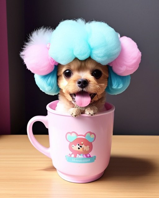 kuragedao's tweet photo. 🐩＆coffeecup

 #AIart 
 #AIartwork 
 #stablediffusion 
 #stable_diffusion 
 #StableDiffusionAI 
 # https://t.co/Q9iuIsWXRe