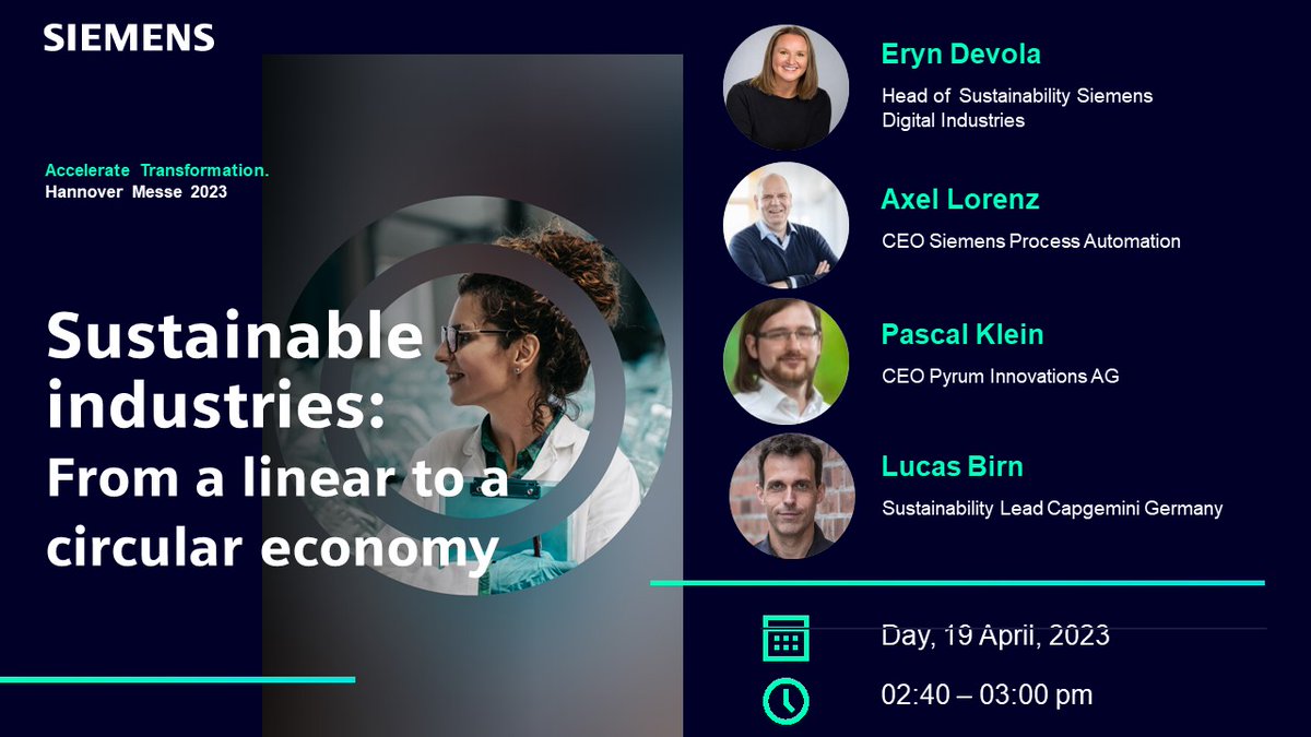 Are you passionate about #sustainability and interested in the latest advancements? At #HM23, we want to talk about the exciting potential of #circularity!
So, who's in? Let's come together and make a difference! When? 📅 April 19 🕑 2:40pm
More 👉 sie.ag/3ZrK6A5