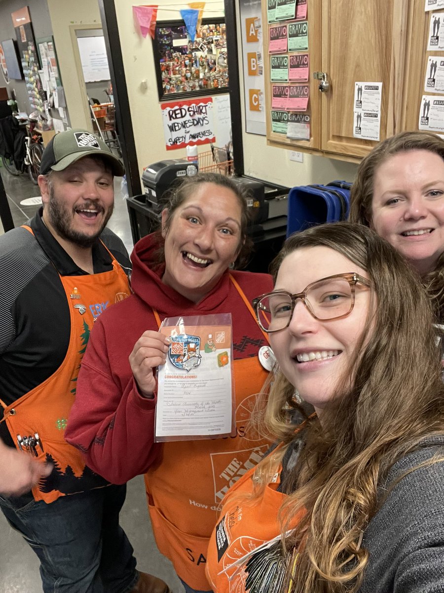 Gave out Homer awards to some amazing associates today! Thanks to John K, Cameron, Don, and April for helping taking care of our store! You guys rock! #HomeDepot #Gemonthecoast