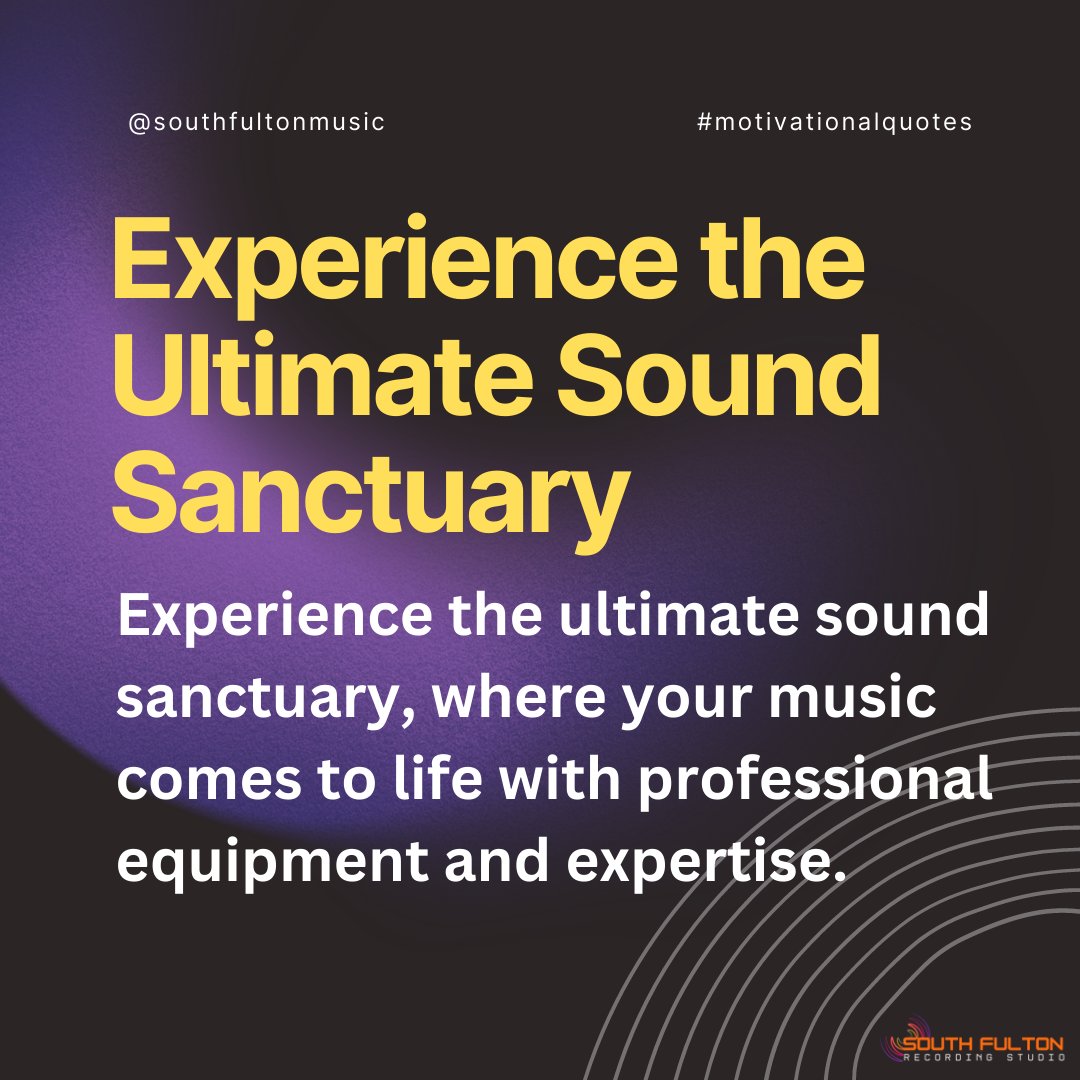 SFultonStudio's tweet image. We provide artists with the tools, resources, and guidance they need to succeed in the music industry.
#ToolsAndResources #Guidance #SouthFultonRecordingStudio