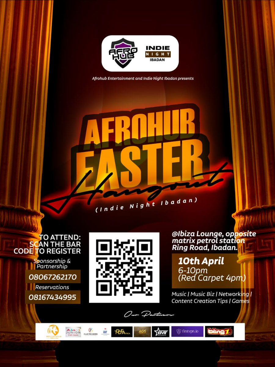 A Creative Hangout for Ibadan based creatives with the objective of exposing them more to the business side of entertainment. Side attractions Music Biz, Networking, Content Creation Tips &amp; Games. Promises to be fun!!! 

Kindly RT someone on your TL might love to Pull Up 🙏🏿