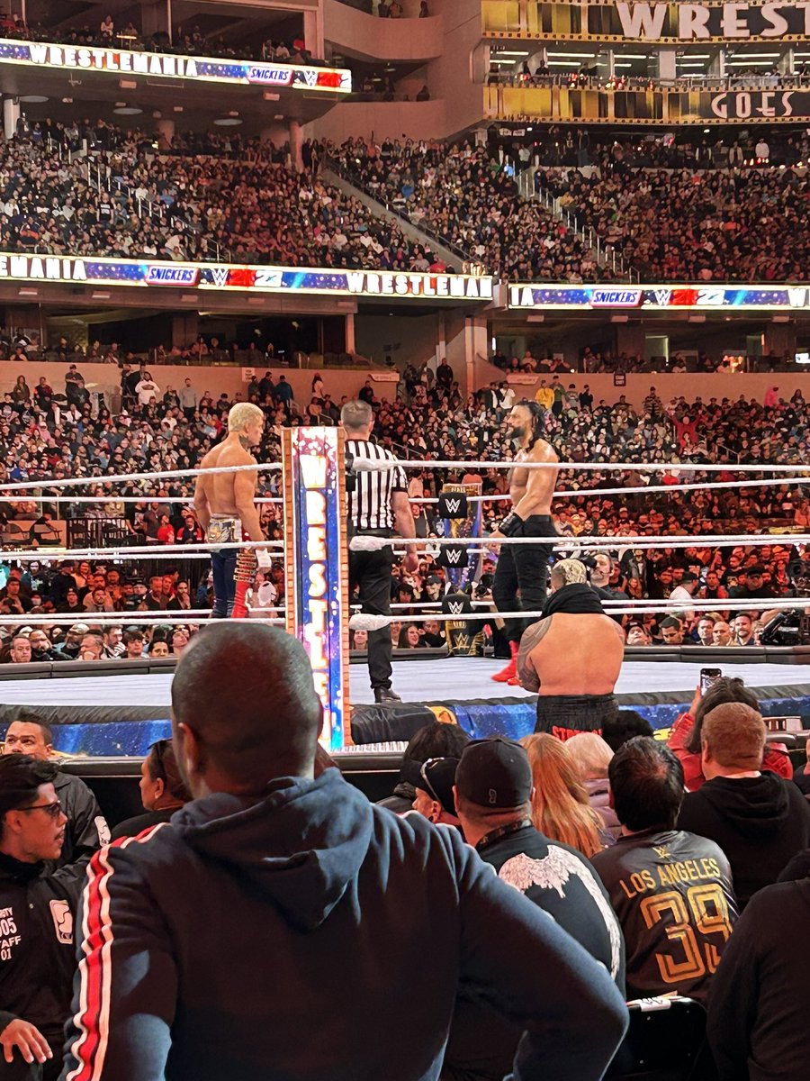 Leaving the stadium…soooo what you wanna talk about? #Wrestlemania