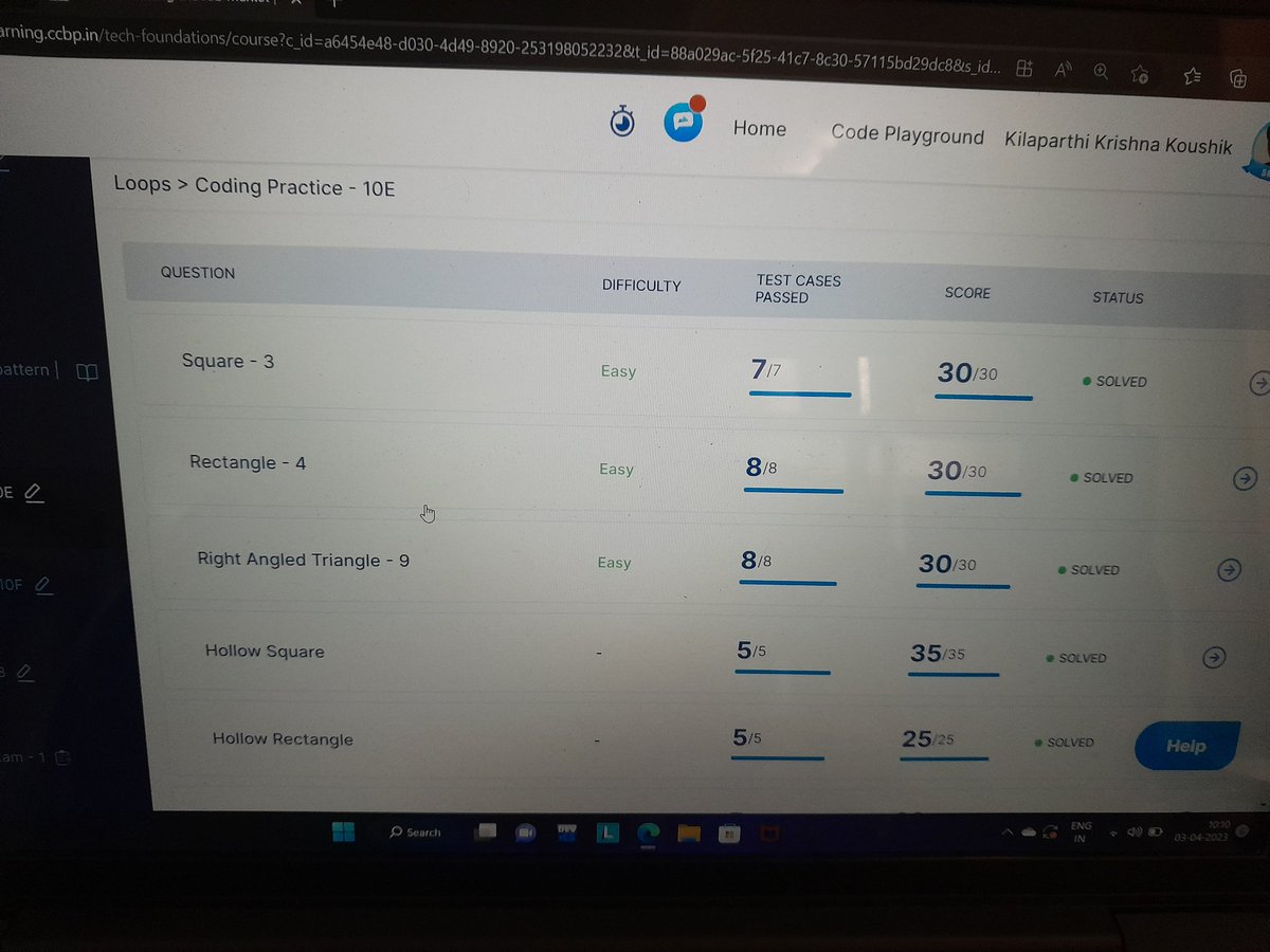 ap22110011257's tweet image. Completing pending assignments...
#NxtWave 
#aprilcodechallange 
#onehourofcode