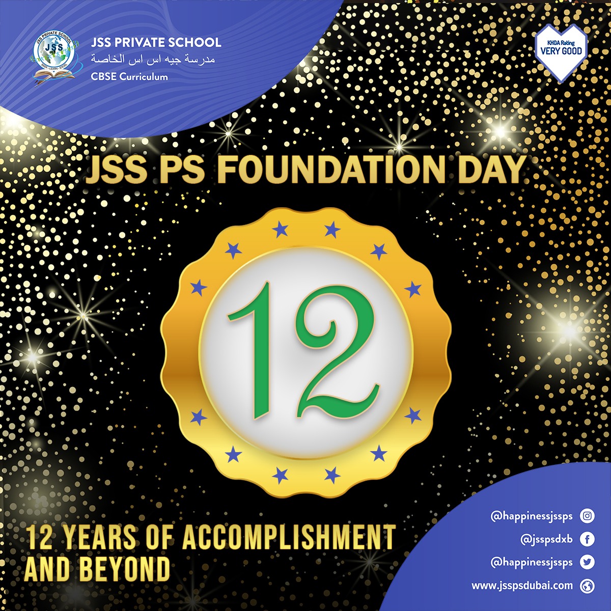 happinessjssps's tweet photo. We are delighted to announce that #JSSPrivateSchool has completed 12 years of exceptional service in Dubai!  We extend our thanks to all our stake holders who have been a part of this incredible journey with us. @sureshbhojraj @khda #12YearsOfExcellence #EducationForTheFuture https://t.co/YPmzqa8fyT