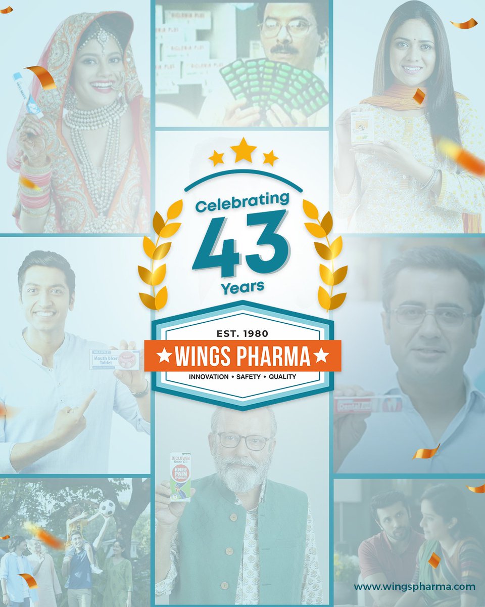 XitchRelief's tweet photo. As we celebrate Wings Pharma's 43rd Foundation Year, Xitch takes great pride in being a part of a legacy that has revolutionized the Indian pharmaceutical industry. 
Cheers for WPPL 43rd Foundation Day on 3rd April 2023.

#WPPL #43Years #FoundationDay #WingsPharma  #Xitch https://t.co/NBGTfrMFAx