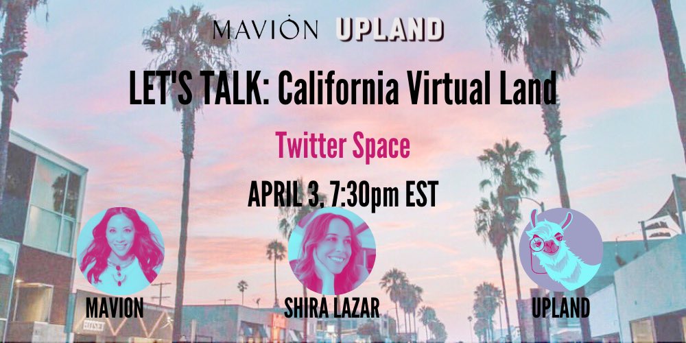 Join us April 3, 7:30pm EST with <a href="/UplandMe/">Upland</a> <a href="/shiralazar/">Shira Lazar (she/her) 📍Los Angeles, CA</a> <a href="/AndreaSiegel20/">Andrea Siegel</a> as we share more details 

x.com/i/spaces/1rmxP…