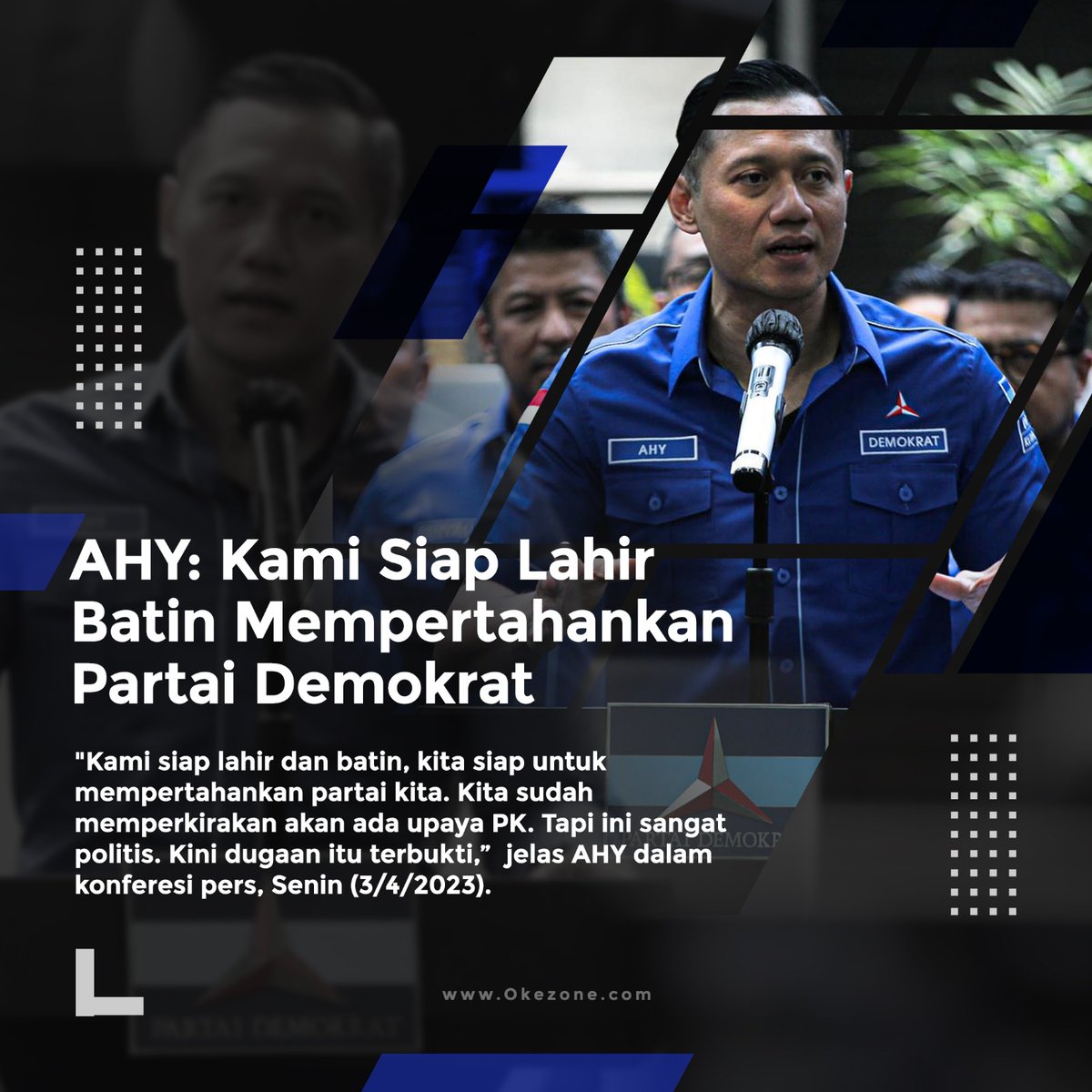 Ada yang mau begal lagi dan lagi
😏

AHY: Kami siap lahir batin pertahankan partai Demokrat.
#DemokratLawanBegal
AHY Jaga Demokrasi