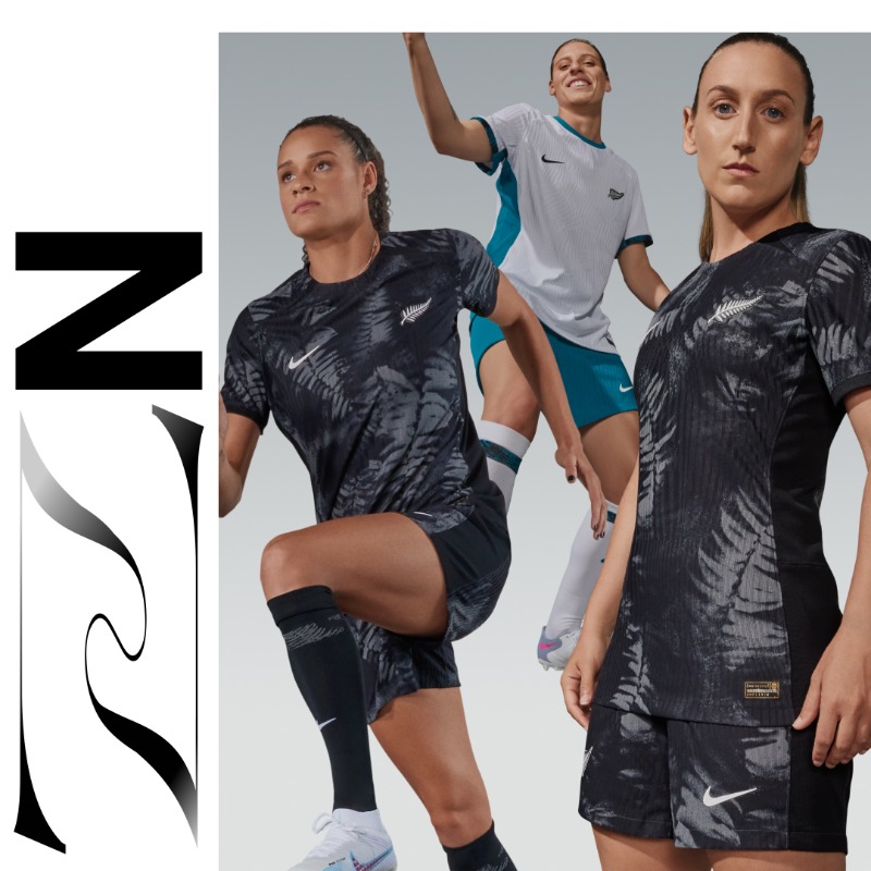 NZ_Football's tweet photo. We’d like to introduce our #WhānauFerns to our new kits 🌿🖤🤍

Available to purchase 5 April