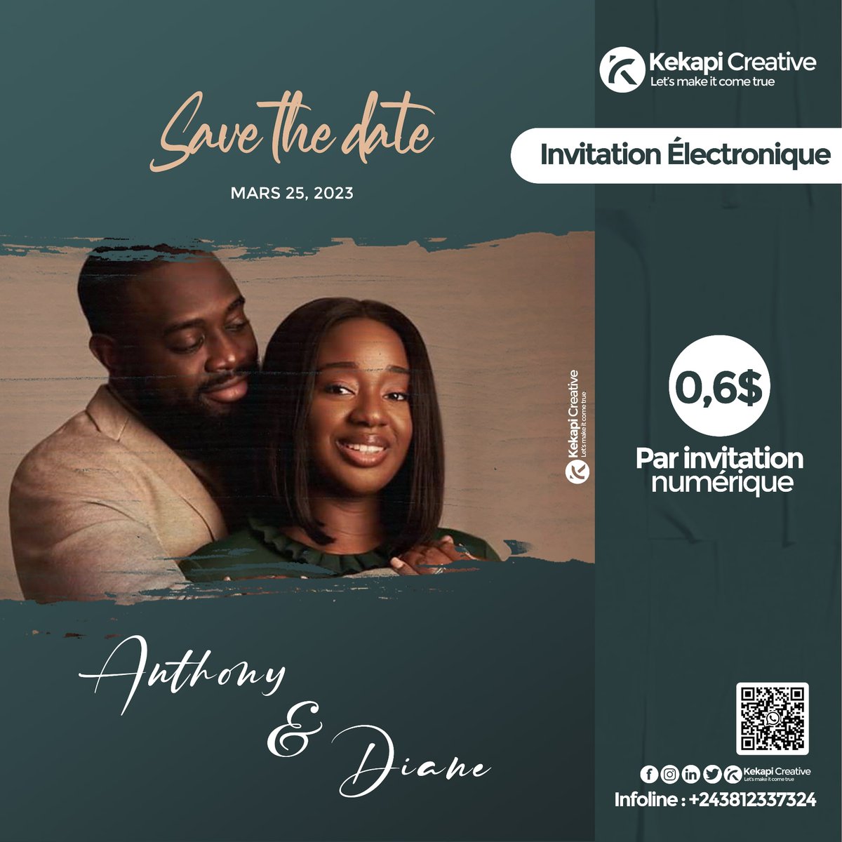 KekapiCreative's tweet photo. Les invitations électroniques ne nécessitent pas l'impression, l'achat de papier, d'enveloppes, de timbres ou d'autres fournitures de bureau, ce qui permet de réaliser des économies financières importantes. 

#wedding  #mariage #wedding_party #mariage #ceremonies  #kekapicreative https://t.co/isBagdCMTe