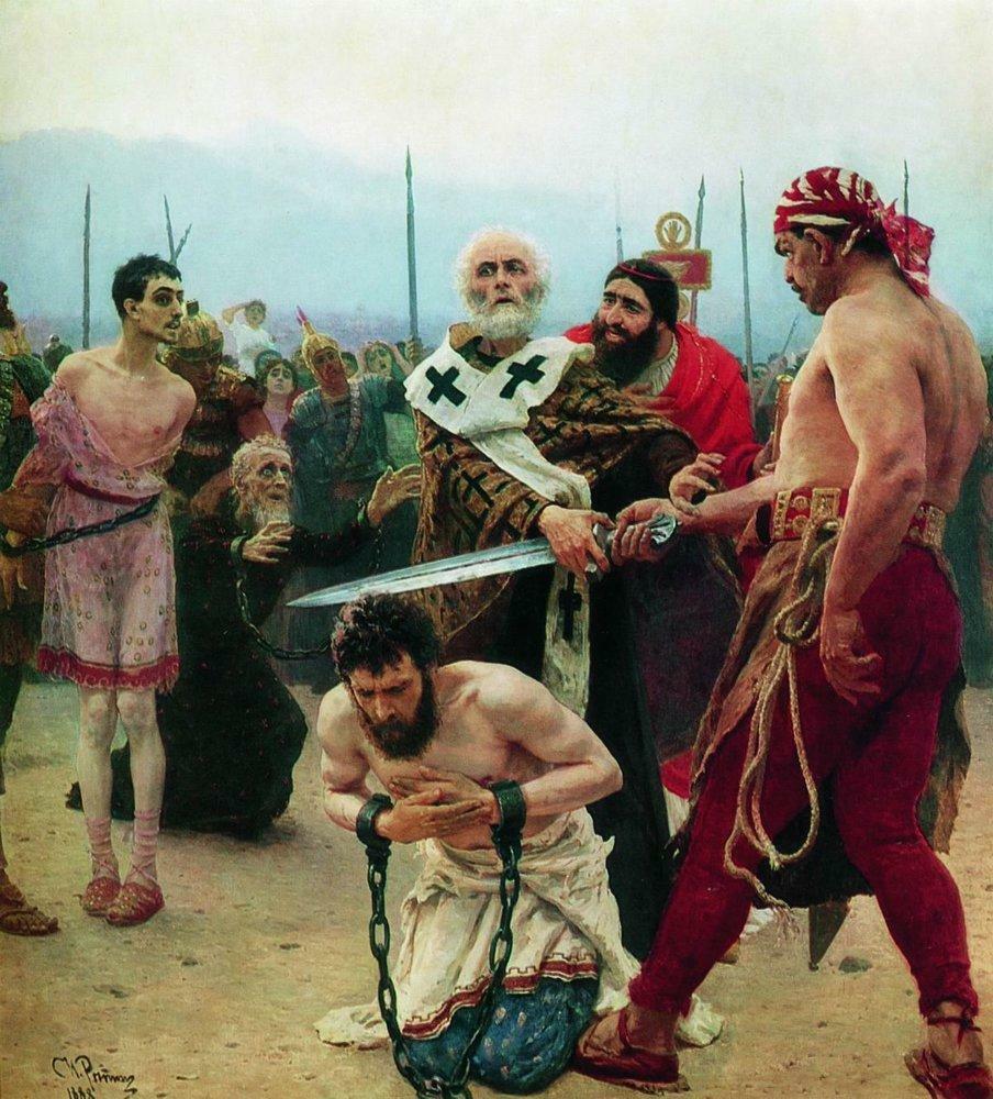 St. Nicholas Saves Three Innocents from Death, 1888 #ilyarepin #repin wikiart.org/en/ilya-repin/…