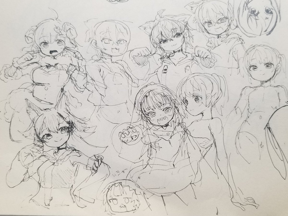 寝起きラクガキホロメン多め 