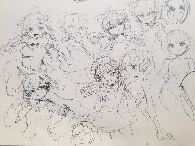 寝起きラクガキホロメン多め 