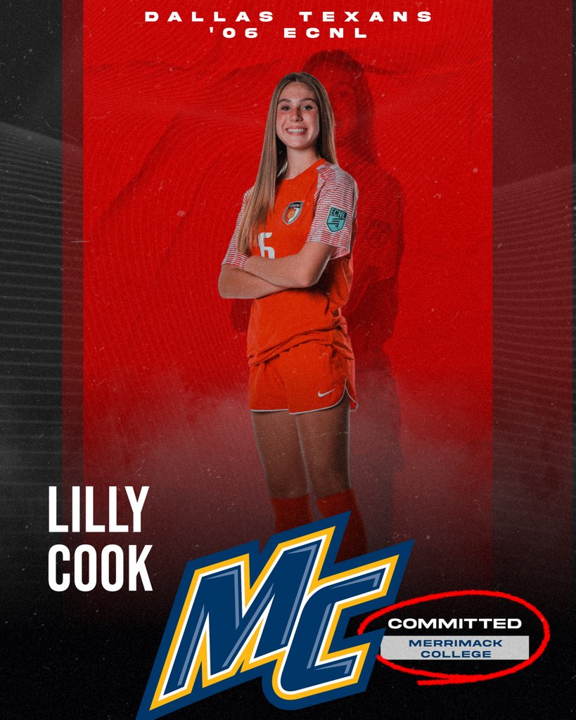 TexansECNL06's tweet photo. Congratulations to our @6LillyCook on her commitment to D1 Merrimack College!!

#thetexansway

@ECNLgirls @topdrawersoccer @prepsoccer @imcollegesoccer https://t.co/ao7JLrpTQs