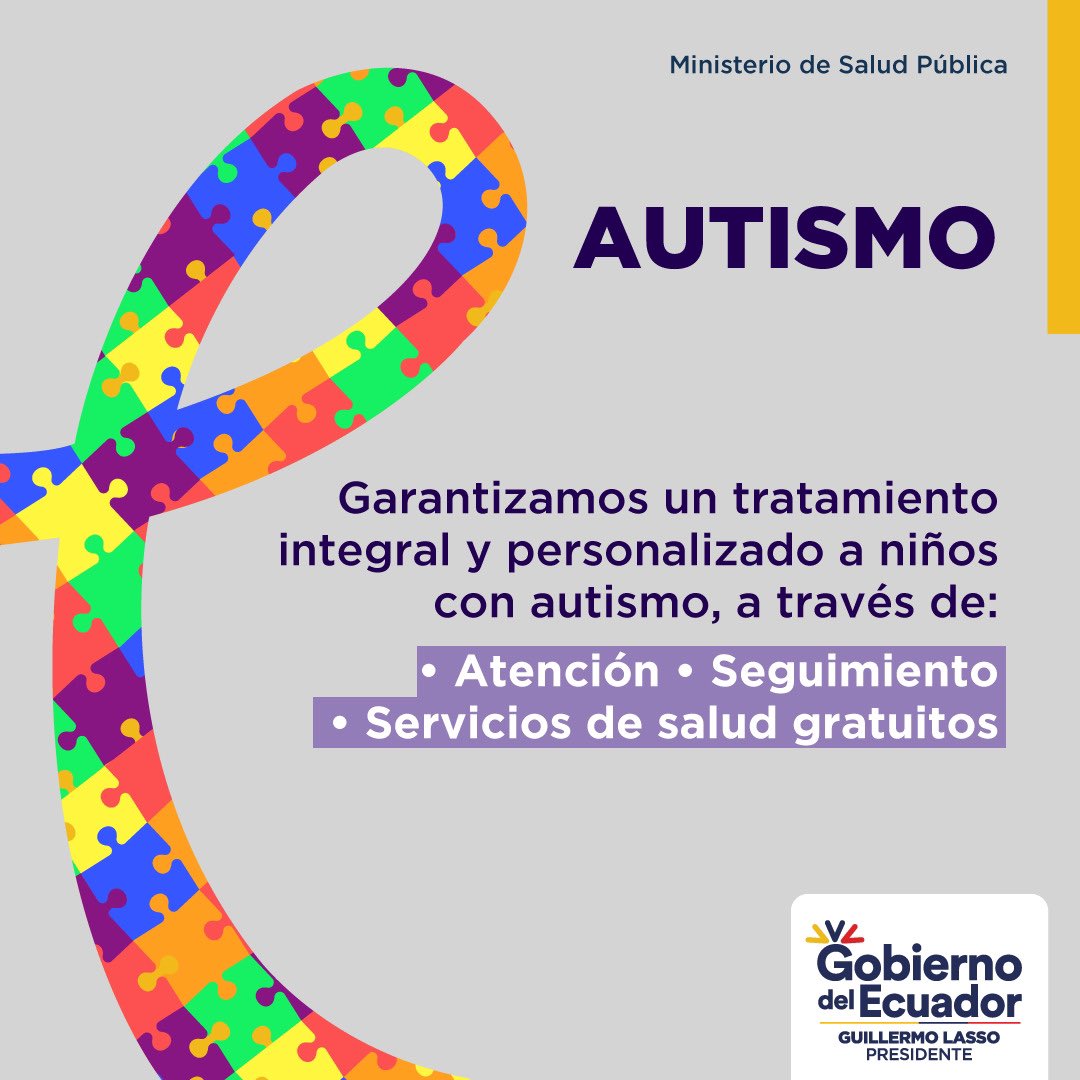 Salud_Ec's tweet photo. #Autismo | @Salud_Ec cuenta con 5 Centros Especializados en Rehabilitación Integral (CERI) en 📍 Quito, Guayas, Cuenca y Portoviejo; y 3 Centros Especializados en Neurodesarrollo,  2 en 📍Quito y 1 en Ambato. https://t.co/9qwJa19cNR