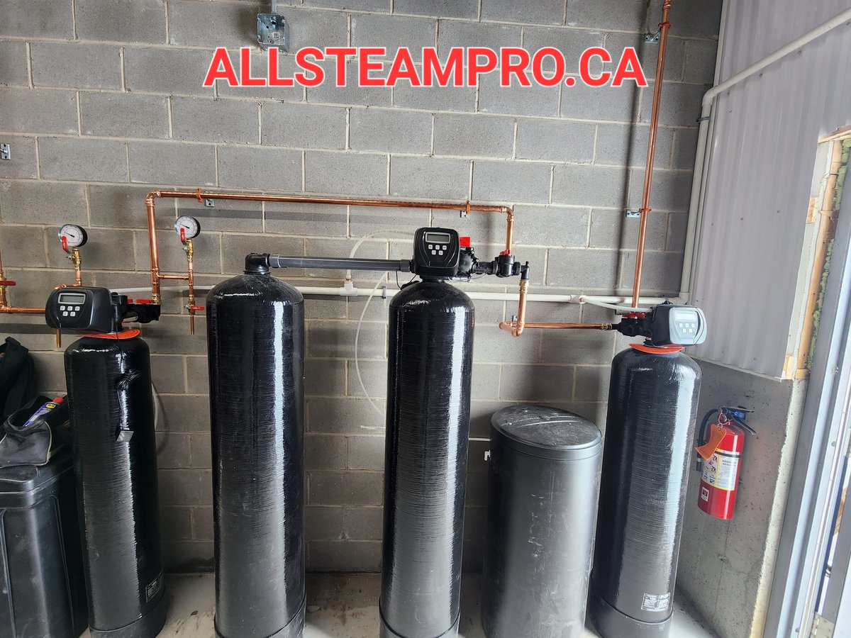 AllSteamPro's tweet image. Duplex softener installation with iron filter and polisher. 
Contact us for any water treatment requirement for steam boilers. 
allsteampro.ca 1-888-222-8670 
#softener #boiler #Steam