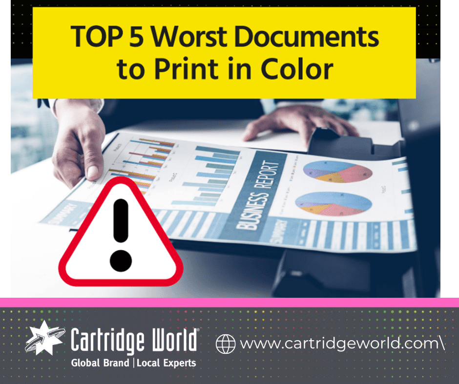 CWGlobal2's tweet photo. Top 5 Worest Documents to Print in Color :( 
https://t.co/Qr0HgX535S
#Cartridgeworldglobal https://t.co/ww3mCVGq46