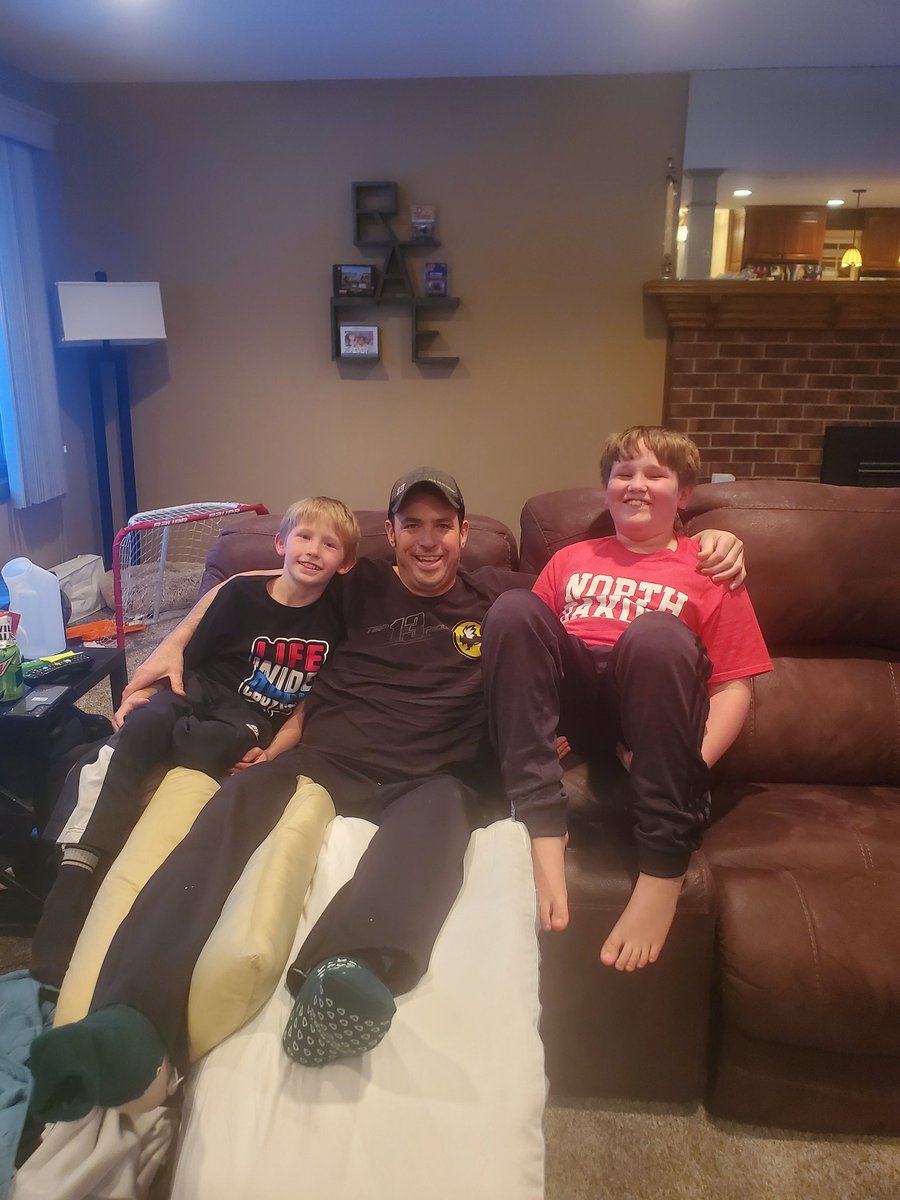 On bedrest till Friday but fortunately able to do this at home with my family! This is jaxson aka wingman on left and ty aka tynado on right!