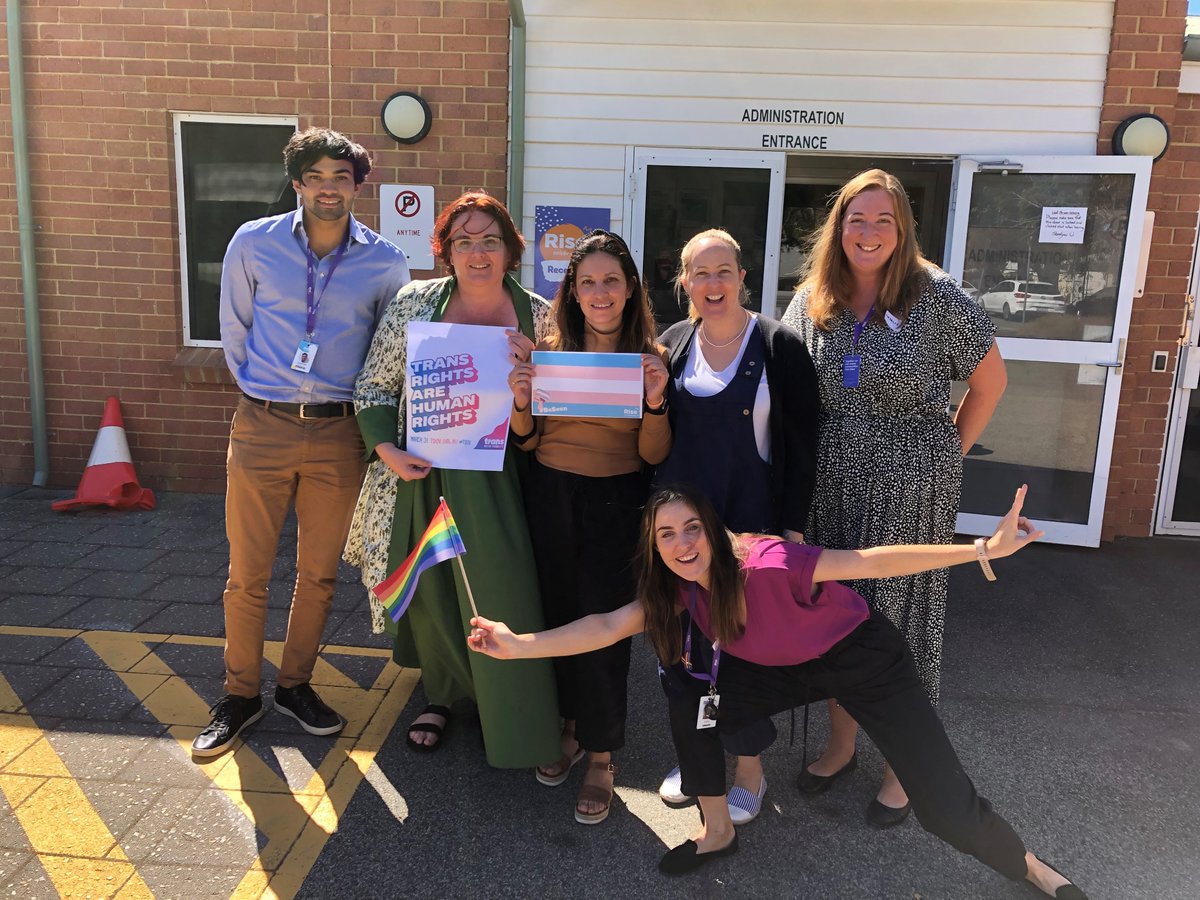 RiseCommunityWA's tweet photo. More team members across Rise show their support for Trans Day of Visibility. 🎉

Trans Rights are Human Rights.
 #beseen  #tdov https://t.co/FziBgrpoXo