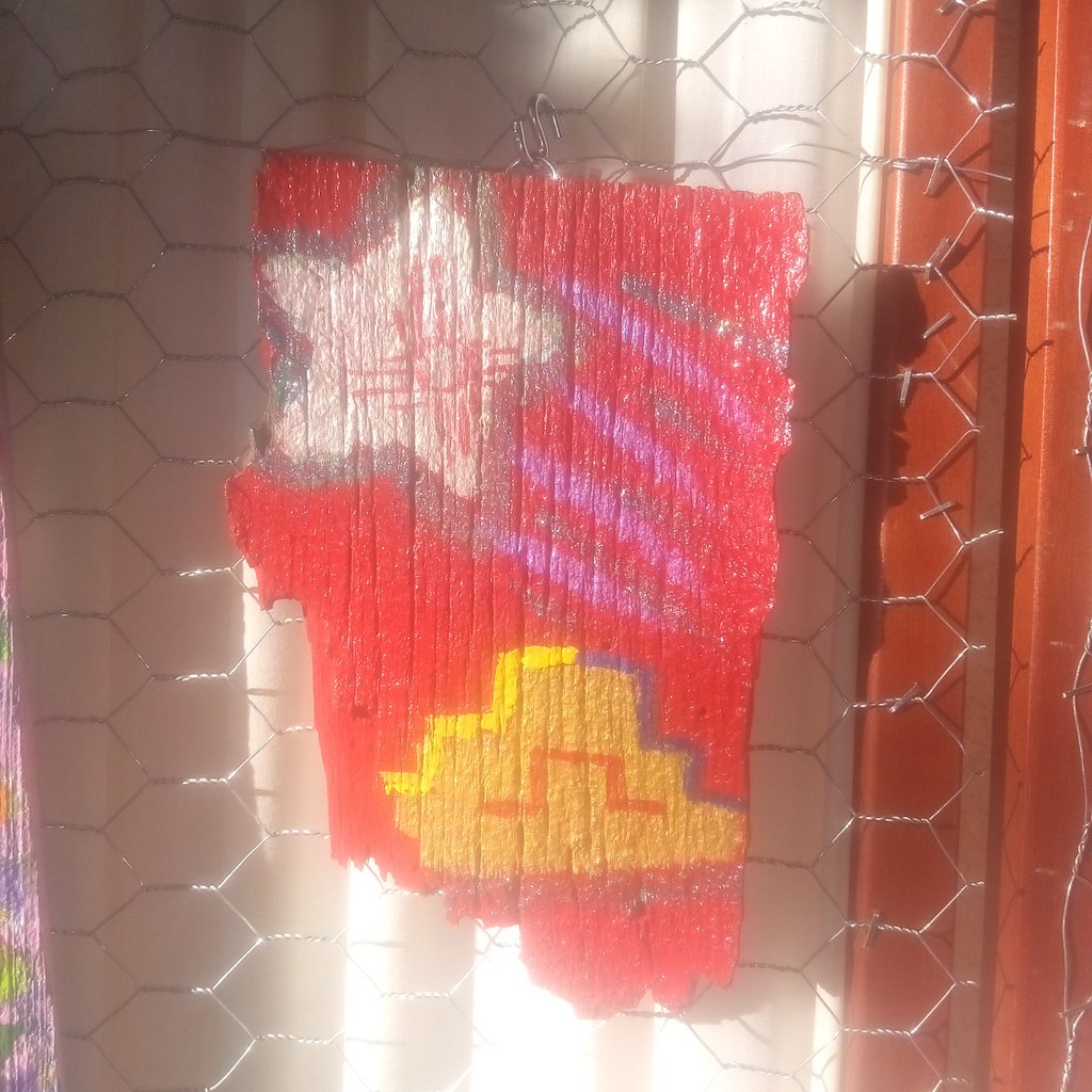 These amazing pieces done on repurposed wood collector Pieces
Done By the Aspen song kids Taos Pueblo Youth Artists.
Sold To Marie From #Pagosasprings #Colorado #international #youth #artists #collectors #fineart #nft #1of1