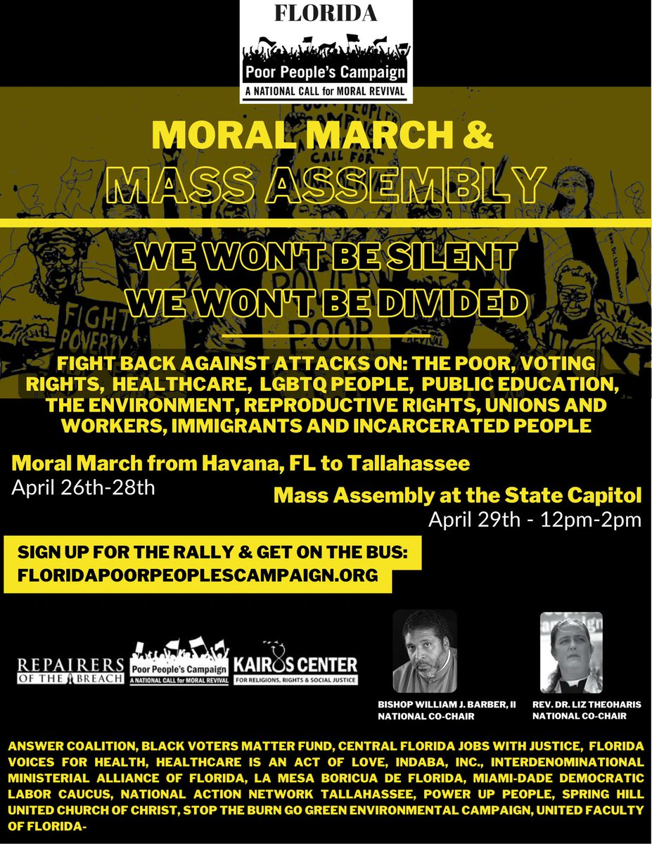 FloridaPPC's tweet photo. Floridians are not accepting the politics of division &amp; distraction. Join us in demanding healthcare, education, clean air &amp; water, freedom to vote and protest, and an end to attacks on workers, immigrants, LGBTQ people, Black people &amp; all poor/low-income people in FL. https://t.co/vNULvvnBb5