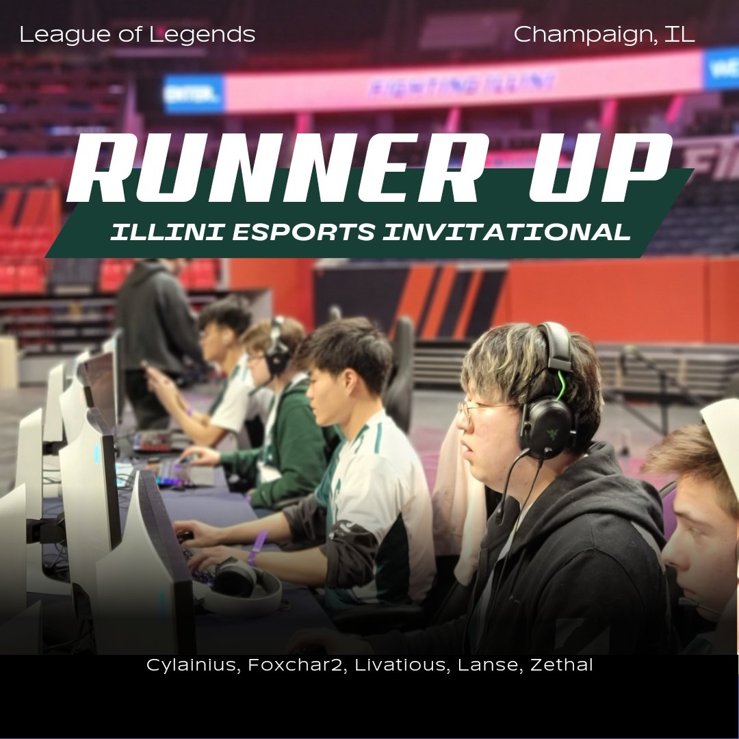 After an incredible run, MSU League of Legends falls short to Northwood in the Finals to place 2nd at the Illini Esports Invitational. 

GGs!