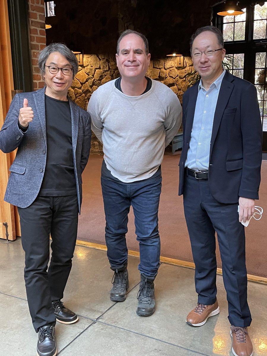 Definitely the best day of working on the Super Mario Bros Movie. These guys popped into Skywalker Ranch for a final screening. I was very nerdvous. 
#shigeromiyamoto #kojikondo #thesupermariobrosmovie