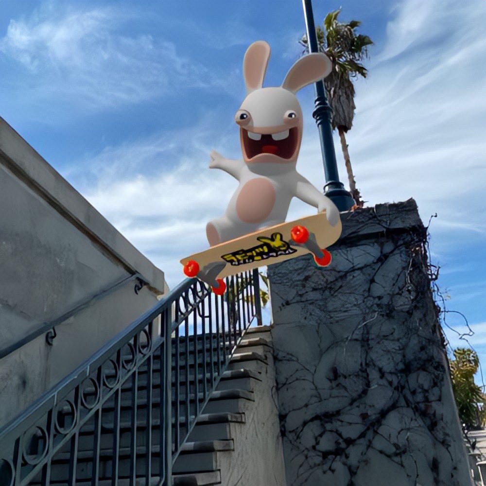 This Rabbid has GNAR is his blood! Rippin the streets of Santa Barbara 🤘🏽🛹
<a href="/veve_official/">VeVe | Digital Collectibles</a> x <a href="/RabbidsOfficial/">Rabbids</a> 
#veve #digitalcollectibles #skating #vevefam #WebVCollective🕸️ #CollectorsAtHeart💙