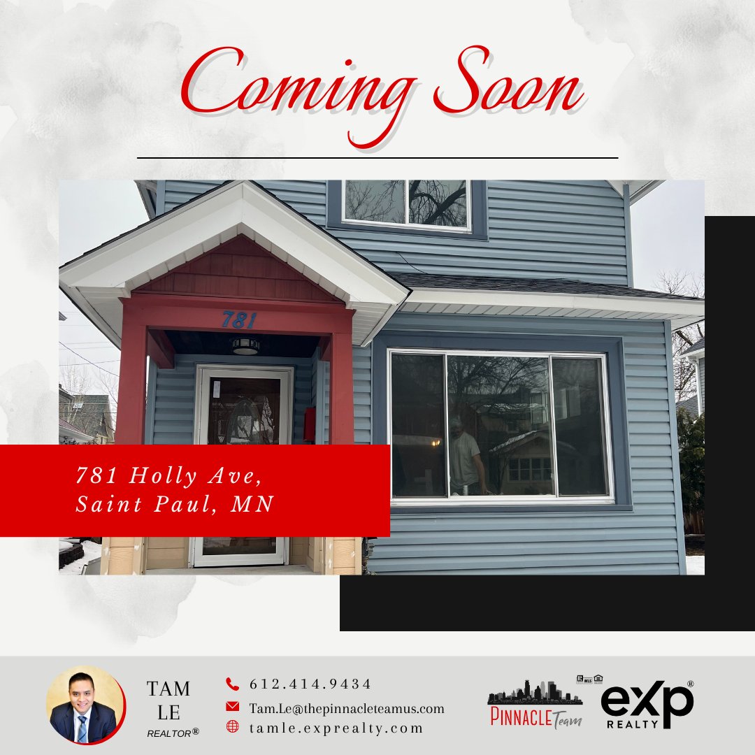 PinnacleTeamUS's tweet image. Coming Soon! Be the first to see it!

#ComingSoonMN #SaintPaulMN  #TamLeRealtor #PinnacleTeamMN #EXPRealty #LiveOnAcreage