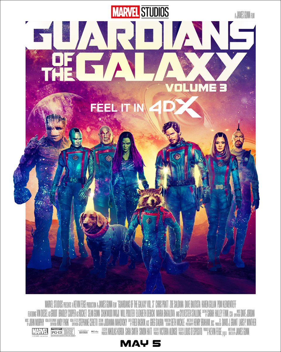 Check out the exclusive @4dxusa artwork for Marvel Studios’ Guardians of the Galaxy Vol. 3, only in theaters May 5. Get tickets now: fandango.com/guardiansofthe… #GotGVol3