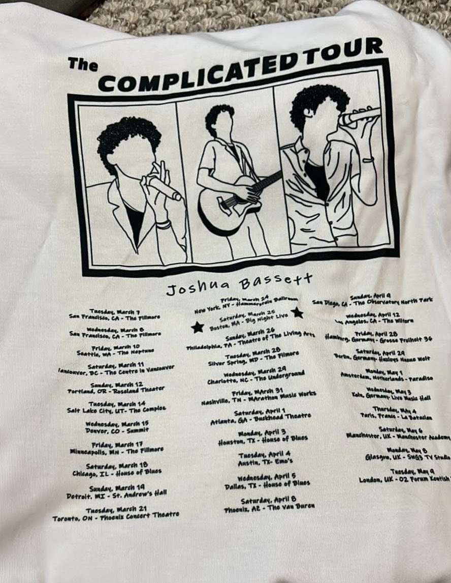 NinaMott_'s tweet photo. Designed these shirts for our Joshua Bassett Concert 💙 

@joshuatbassett #COMPLICATEDTOUR #THECOMPLICATEDTOUR #BigNightLive #Boston https://t.co/2XhCSVQpmb